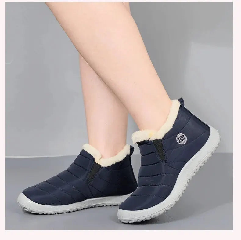 Winter Women Boots Waterproof Snow Boots Causal Ankel Boots Plus Size Women Warm Fur Cotton Shoes Plush