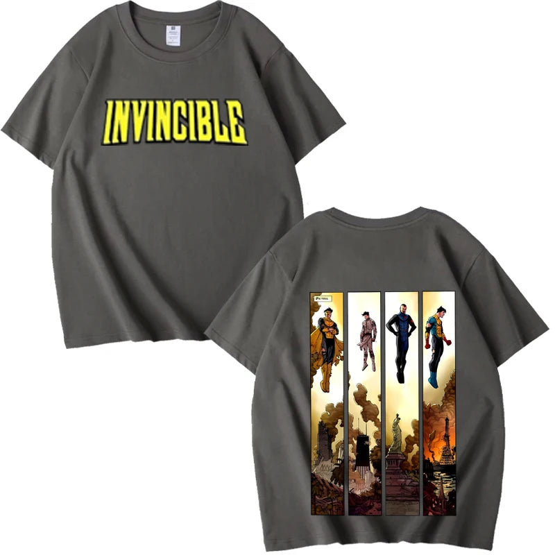 Invincible Variants Comfort Color Invincible vs Conquest T Shirt men women Oversized 100% Cotton Summer manga Unisex print tops