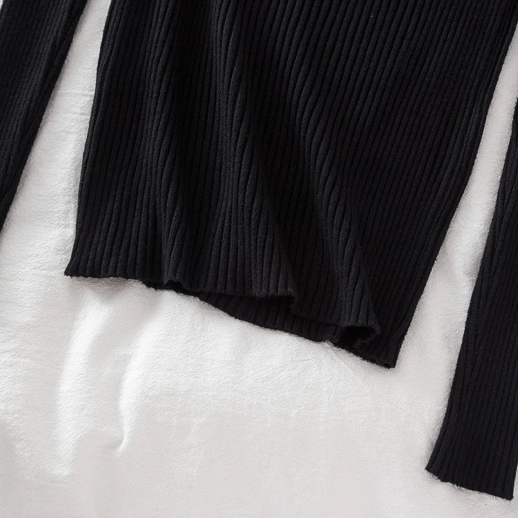 Women Turtleneck Pullovers Autumn Winter Jumper Knitted Basic Top Fashion Solid Color with Button Long Sleeve Ladies Sweater