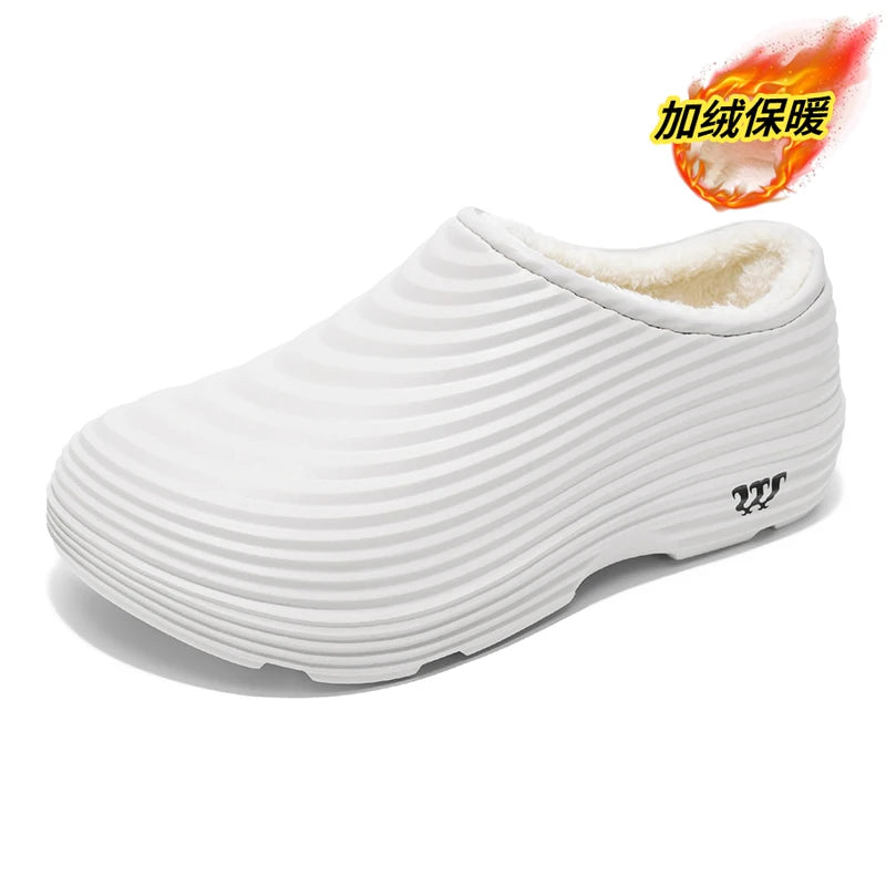 Waterproof Rubber Sandals Soft Comfort Kitchen Chef Shoes for Men Summer Beach Shoes Yacht Outdoor Casual Camping River Creek