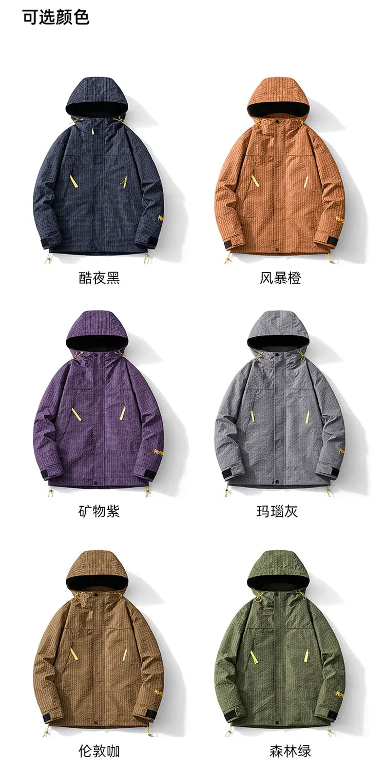 Spring and Autumn Outdoor Sports Outing Camping Storm Jacket Men's and Women's Waterproof Windproof Ski Mountaineering Jacket