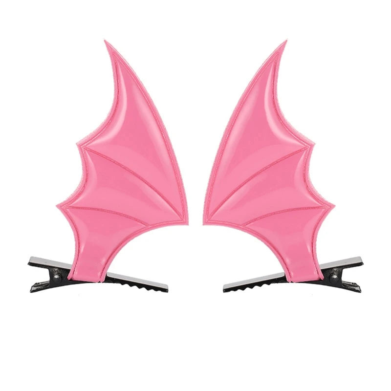Devil Hair Clip Bat Wing Barrette for Halloween Party Wear Hairpin Cosplay Props Theme Creative Photo Prop Costume