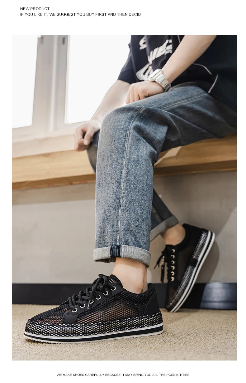 CYYTL Summer Shoes For Men Mesh Sneakers Casual Breathable Outdoor Running Tennis Sports Hiking Luxury Platform Designer Loafers