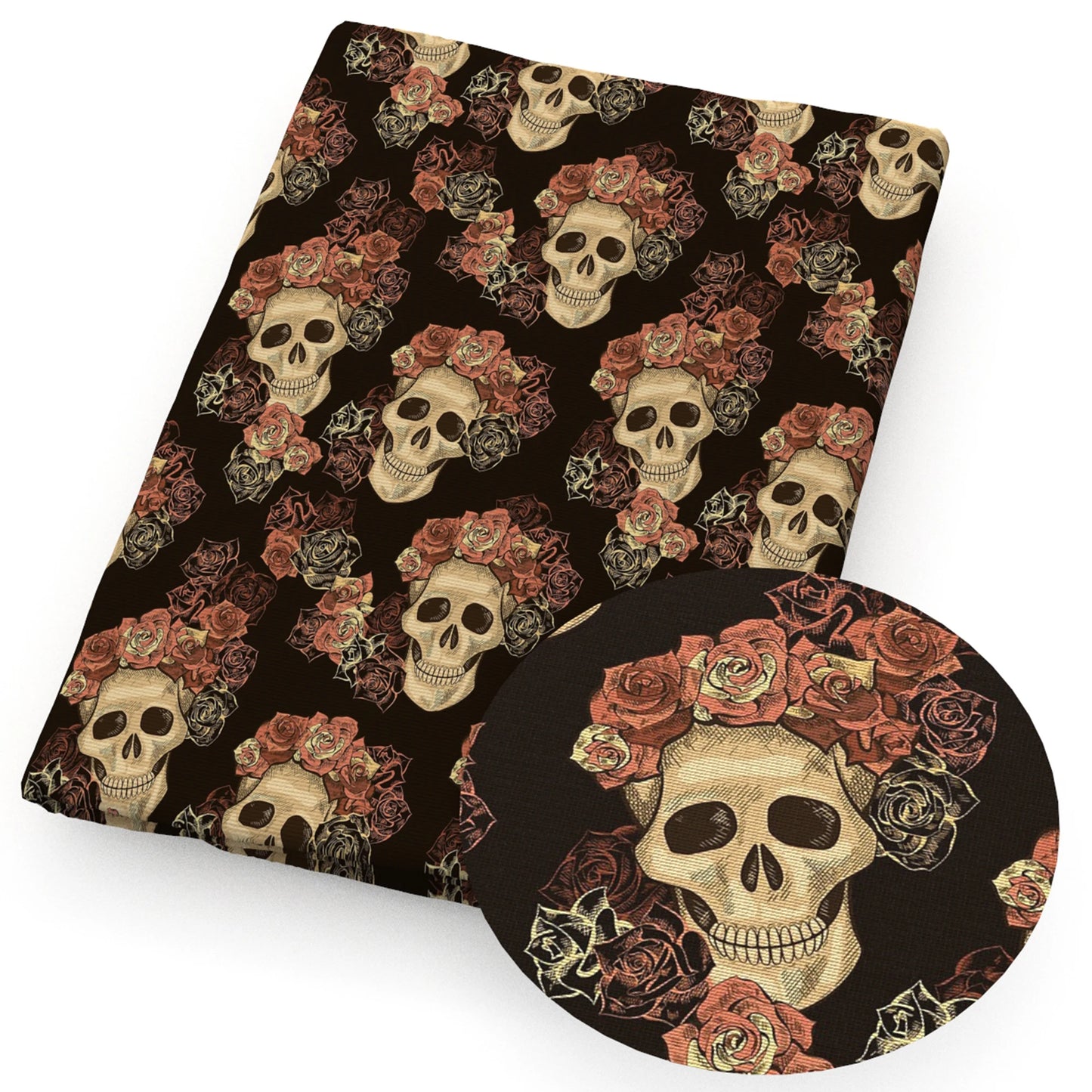 Halloween Skull Bone Skeleton Printed Polyester Pure Cotton Material Patchwork Tissue Sewing Quilting Fabrics Needlework DIY