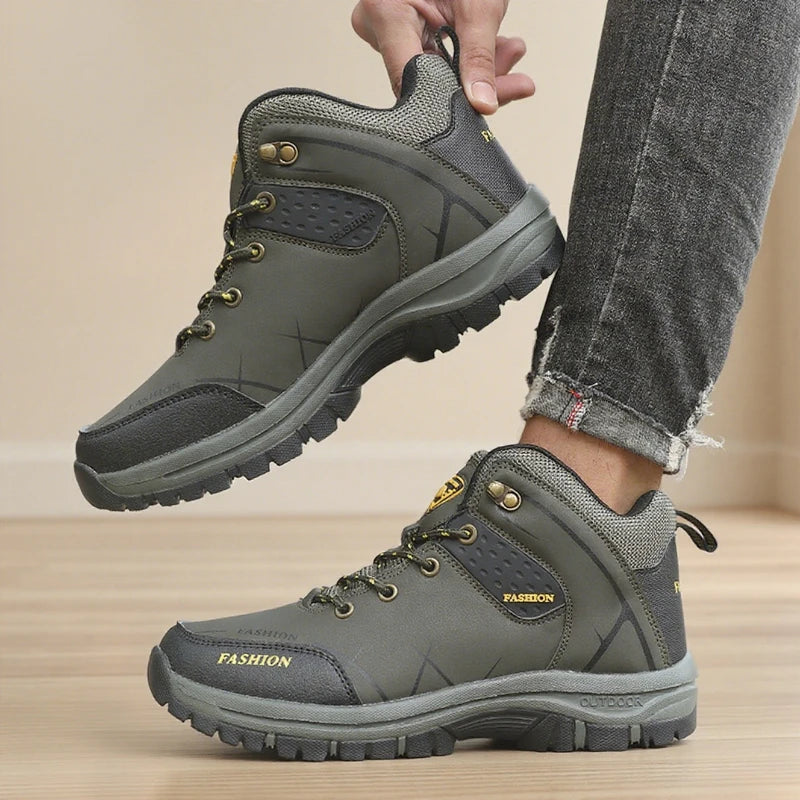 New PU Leather Men's Snake Breathable Casual Comfortable Walking Shoes Non Slip Outdoor Hiking Fashion Men's Shoes Zapatillas