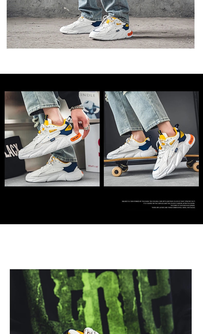 2024 Fashion and Comfortable Mesh Breathable Outsole Shoes Summer Hot Sale Mens Casual Shoes Thick Bottom Breathable Sneaker