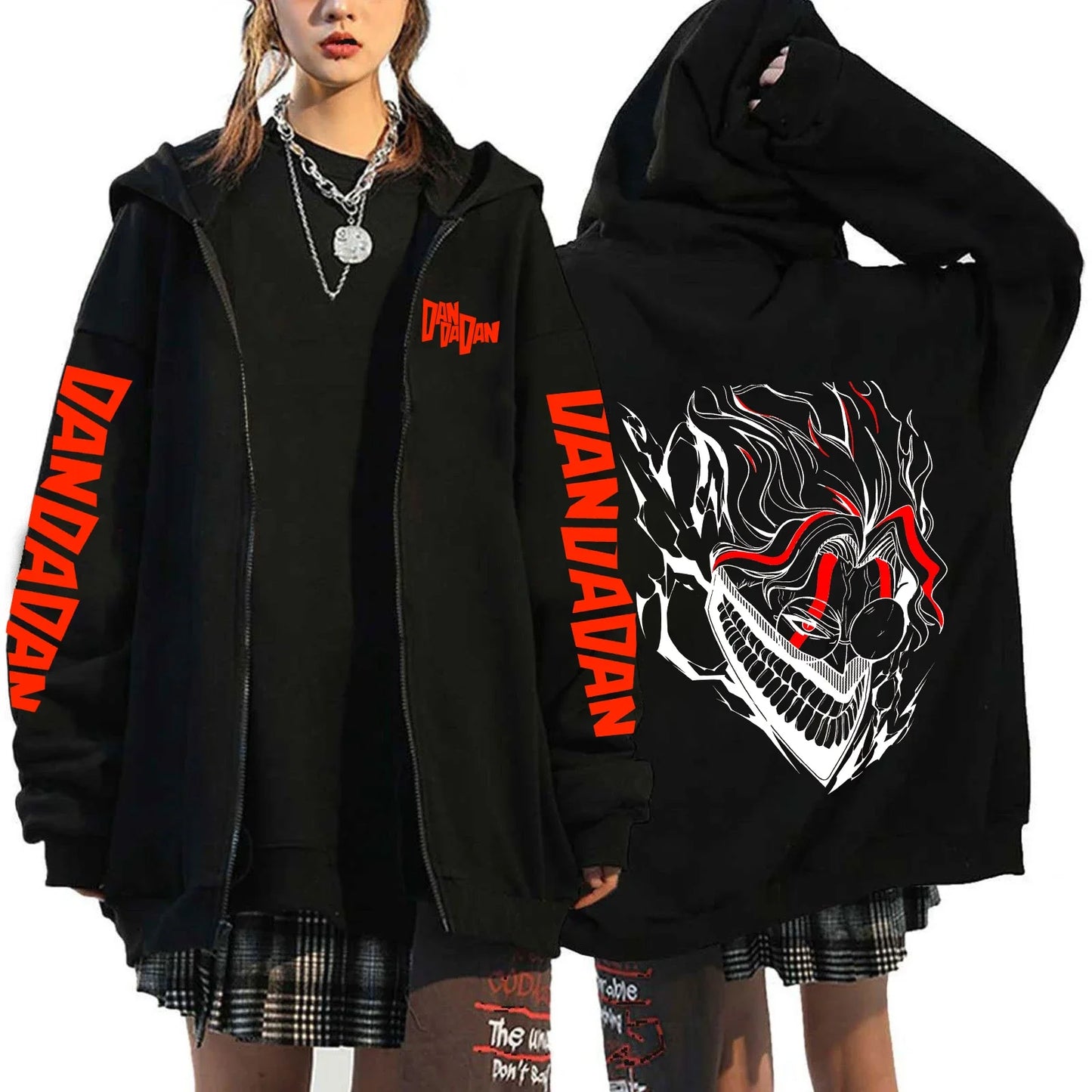 DANDADAN New Printed Japanese Anime Zipper Hoodie Women Men Casual Fashion Harajuku Jacket Coat Fleece Long Sleeve Sweatshirts