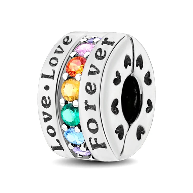 Fit Pan 925 Original Bracelets Love Heart Flower Four Leaf Clover Turtle 925 Silver Charms Beads DIY Birthday Jewelry Gift