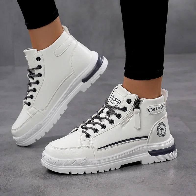 Moipheng Shoes Women Breathable Causal Platform Sneakers Ladies Letter Printed High Tops Walking Shoe Size 42 Zapatillas Mujer