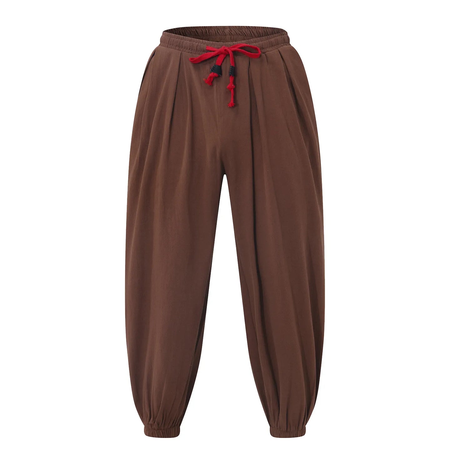 New Oversize Men Loose Harem Pants Autumn Chinese Linen Overweight Sweatpants High Quality Casual Brand Trousers Male