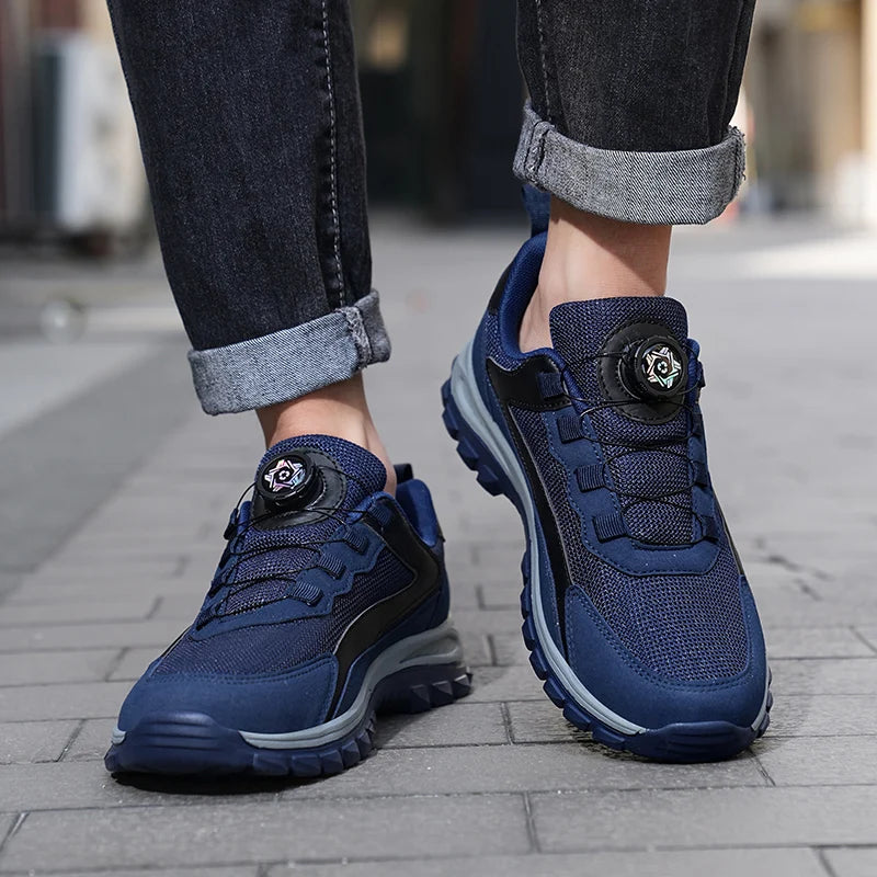 YRZL 2025 Sports Shoes Men Running Sneakers Lightweight Breathable Athletic Anti Slip Shoes Casual Walking Shoes Slip on Size 48