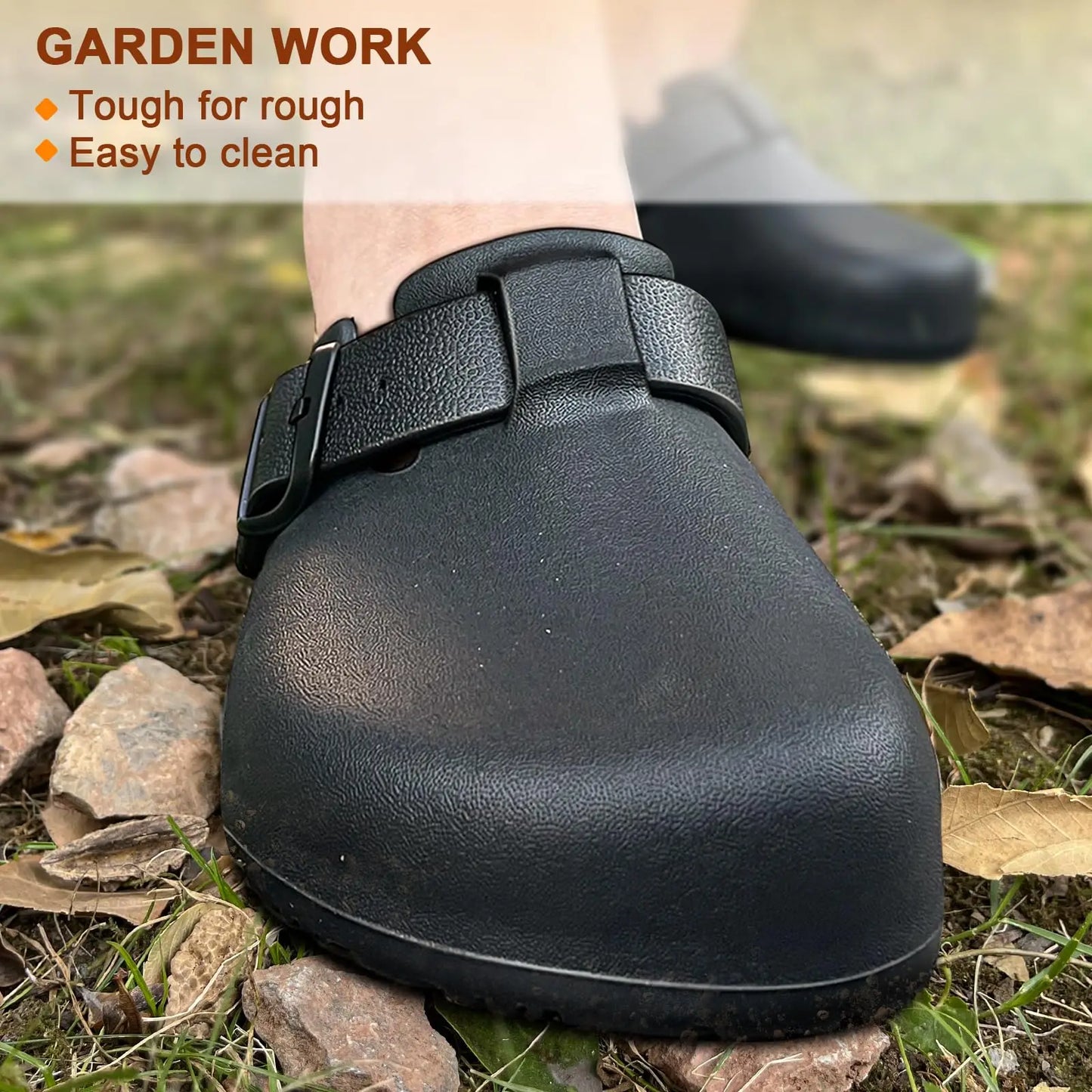 KIDMI Men Clogs Slippers Men's and Women's Slip-Resistant Work Shoes Outdoor Waterproof Nonslip Kitchen Shoes Clean Chef Shoes