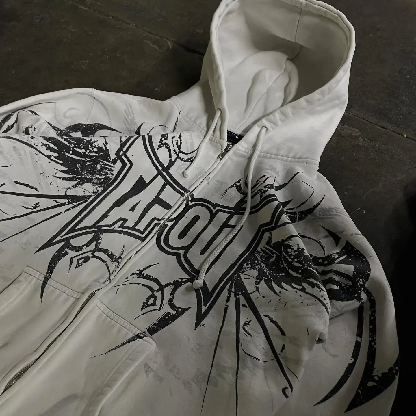 American Hip Hop letter Tapout Zipper Hoodie Super Dalian Hoodie Y2K Sweatshirt Men And Women Printed Embroidered Street Clothes