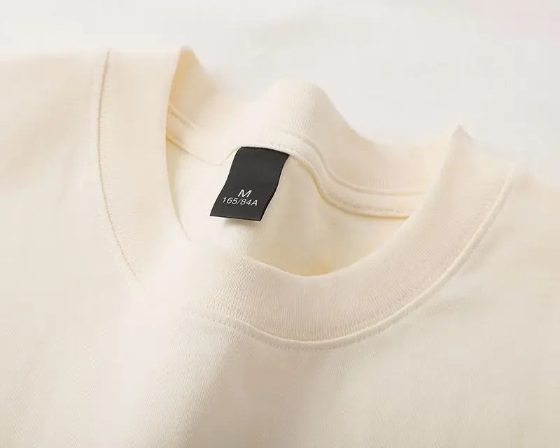 600grams 100% Cotton Men Oversized Heavyweight T Shirt Summer Women Short Sleeve Top Casual Men's Tees