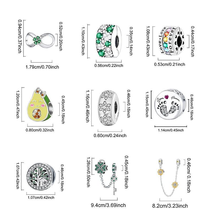 Fit Pan 925 Original Bracelets Love Heart Flower Four Leaf Clover Turtle 925 Silver Charms Beads DIY Birthday Jewelry Gift