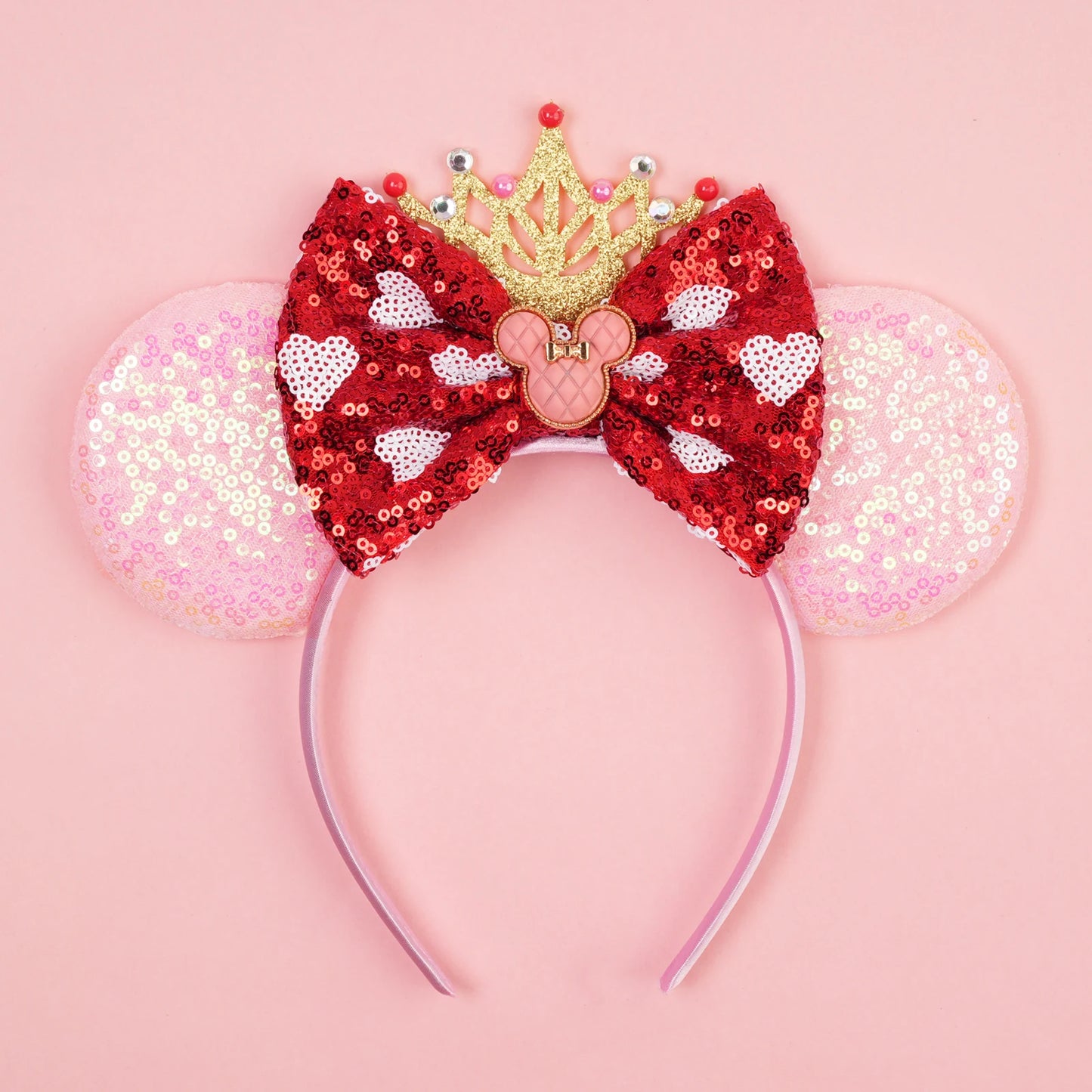 2025 New Halloween Mickey Mouse Ears Headbands Sequins Hair Bow Women Festival Party Cosplay Hairband Gift Kids Hair Accessories