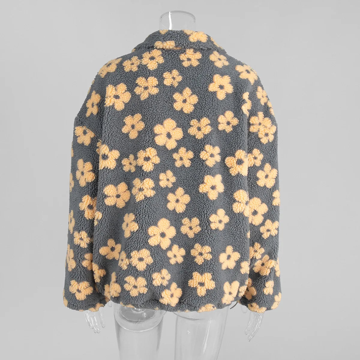 Talenza Fashion Print Pullover Contrast Oversized Zipper Knit Long-Sleeve Top Casual Warm Office Wear Vintage Women Sweatshirts