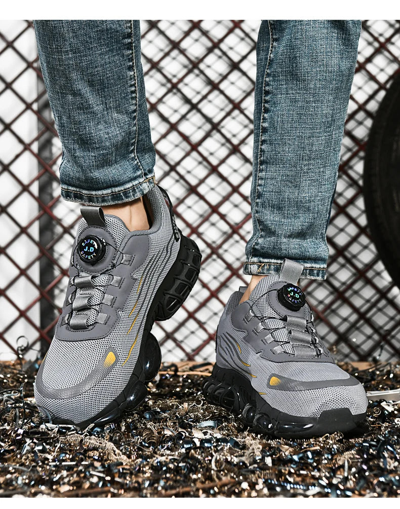 Men's Military Tactical Boots Army Boots Men Side Zipper Military Boots Men Anti-Slip Ankle Boots Work Safety Shoes Hiking Shoes