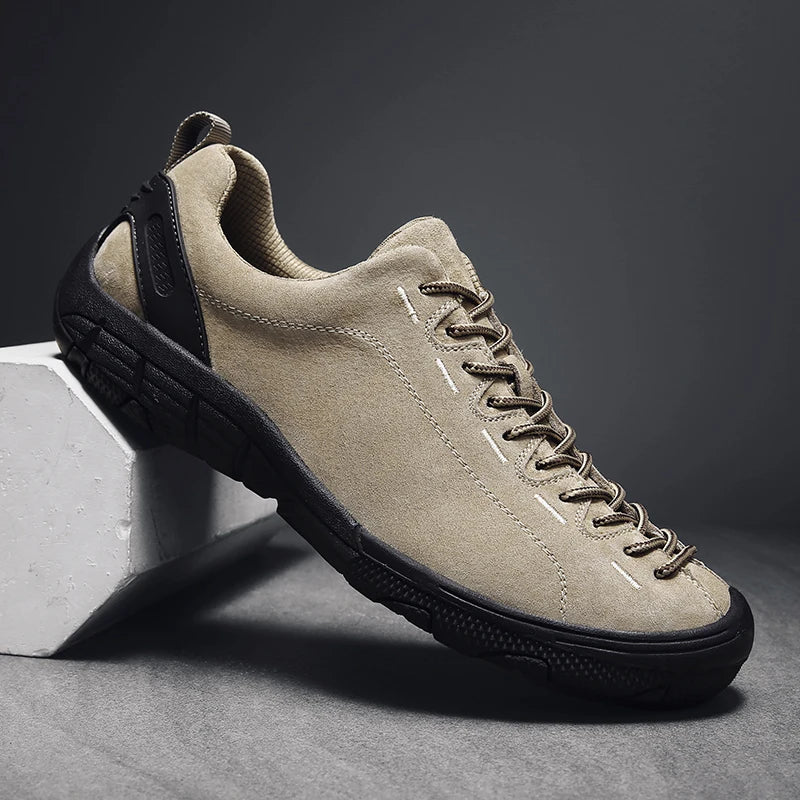 Khaki New Outdoor Walking Hiking Shoes High-quality Outdoor Casual Sports Shoes Climbing Large Size 47 Lightweight Rubber Man