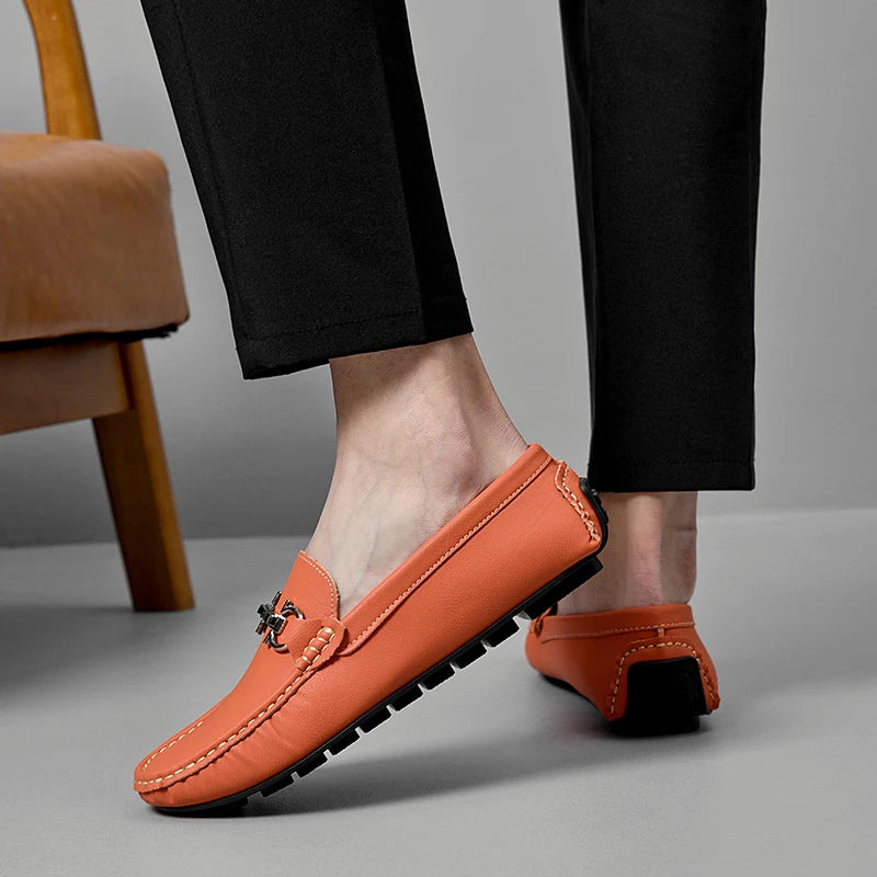 YRZL Mens Loafers Casual Slip On Comfortable Shoes for Men PU Leather Lightweight Non Slip Walking Sneakers Outdoor Shoes