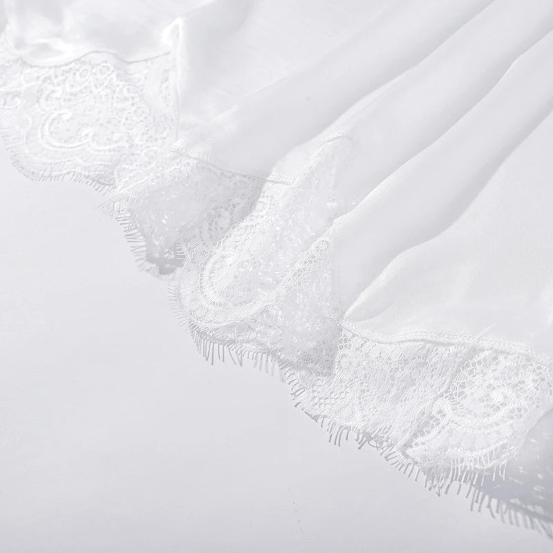 Elegant Patchwork Solid Lace Women Skirt Straight Irregular Female Skirts 2025 Summer All Match Street Lady Mini Bottoms New