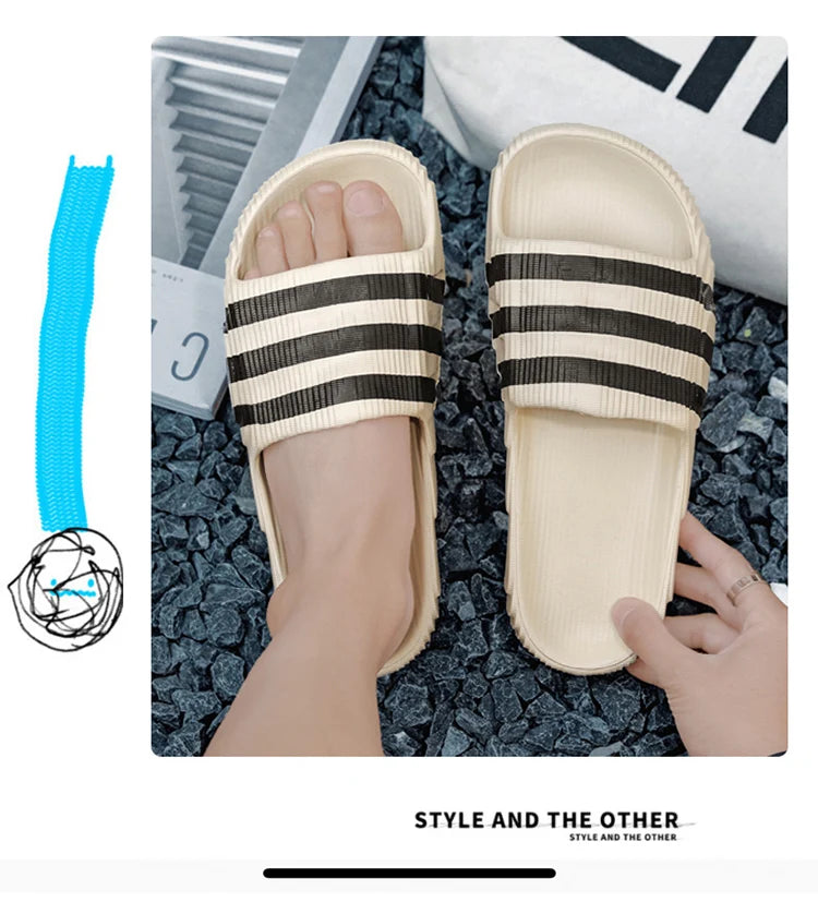 Fashion men's summer light EVA slippers massage slippers indoor and outdoor sandals new non-slip shower slippers women 36-46