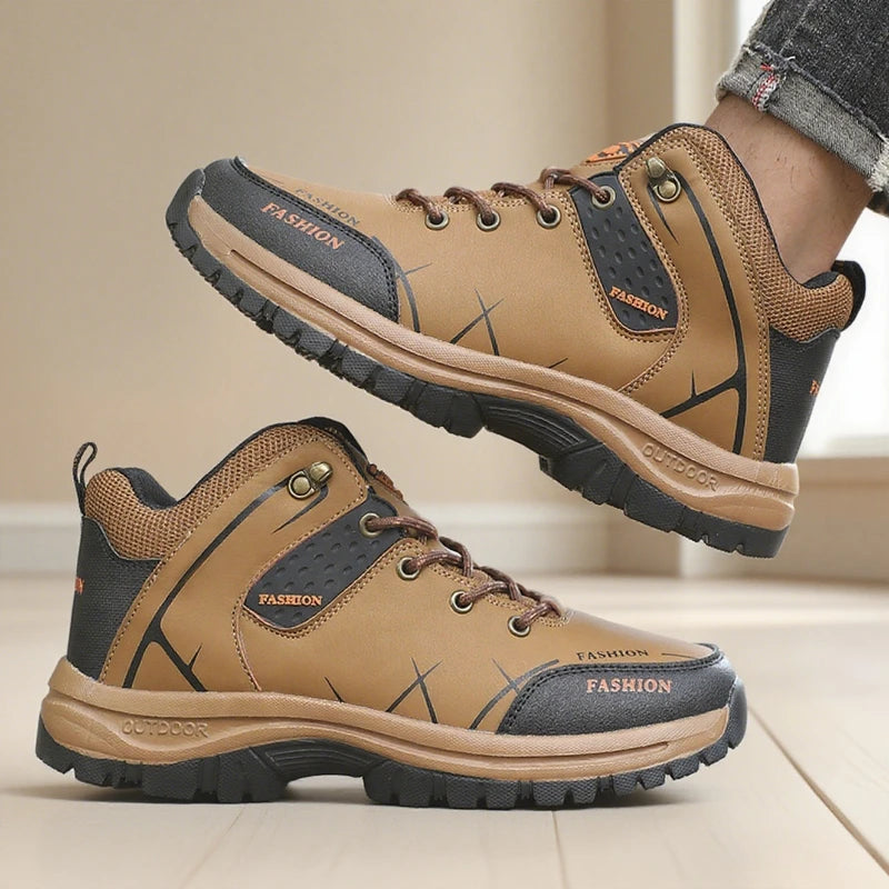 New PU Leather Men's Snake Breathable Casual Comfortable Walking Shoes Non Slip Outdoor Hiking Fashion Men's Shoes Zapatillas