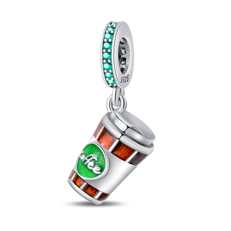 New Fireplace Snowman Sweater Sweet Romantic Christmas Winter Theme Charms Beads Fit Pan 925 Original Bracelets DIY Fine Jewelry