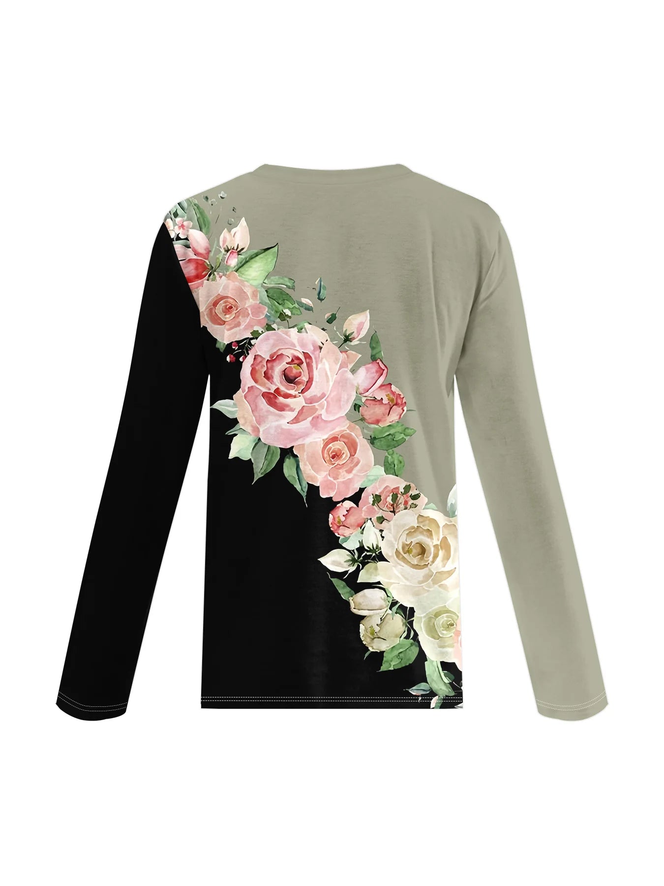 2025 Autumn and winter new fashion round neck long sleeve printed elegant casual loose hoodie