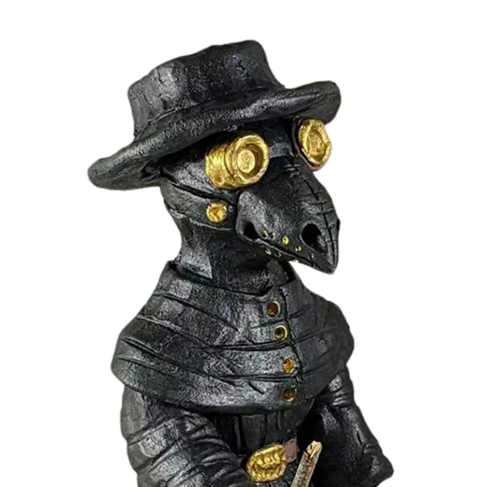 Halloween Plague Doctor Incense Burner Mr. Crow Decompresse Anxiety Relief Desktop Resin Ornament Mr. Crow Incense Burner Statue