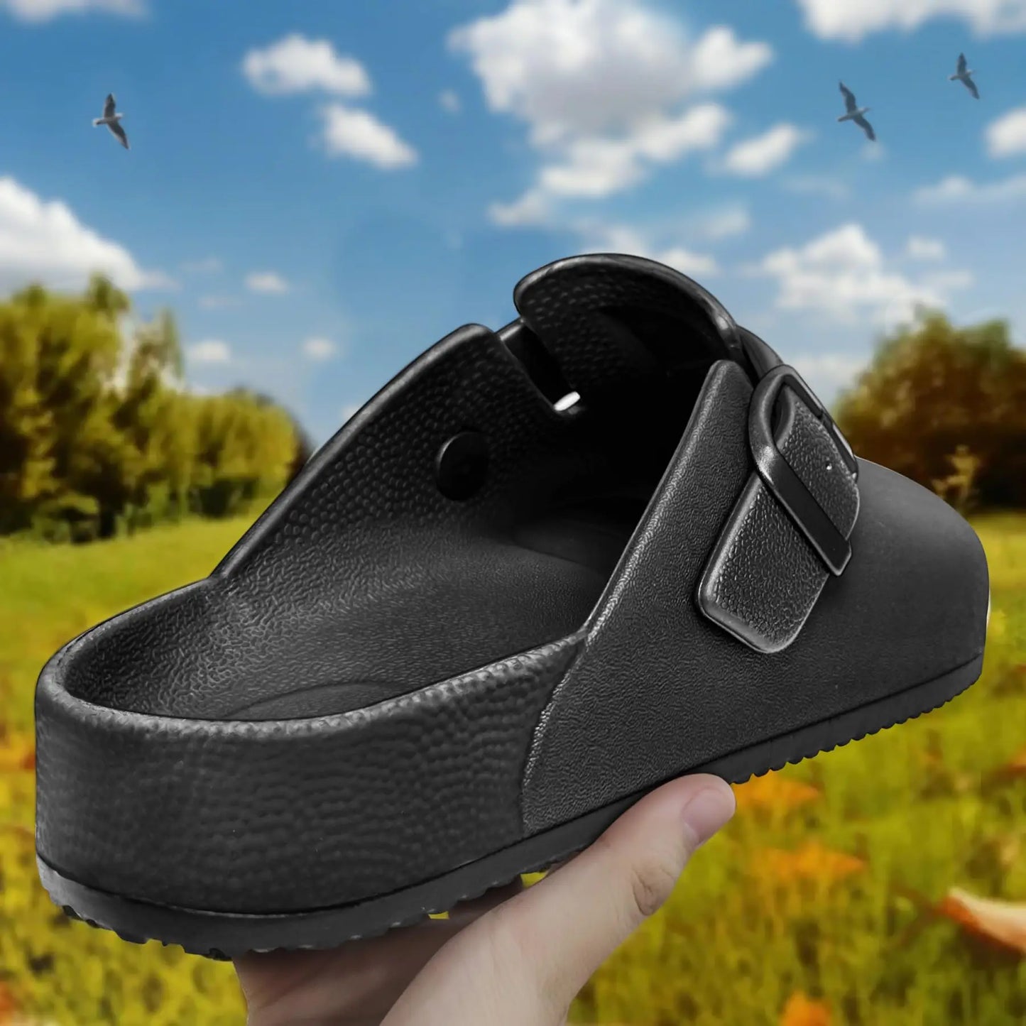 KIDMI Men Clogs Slippers Men's and Women's Slip-Resistant Work Shoes Outdoor Waterproof Nonslip Kitchen Shoes Clean Chef Shoes