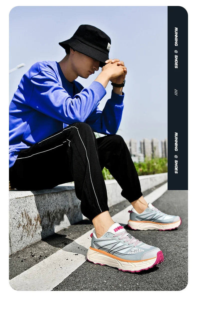 2025 Marathon Air Cushion Men Sports Running Shoes Breathable Lightweight Women Comfortable Athletic Training Climbing Sneakers