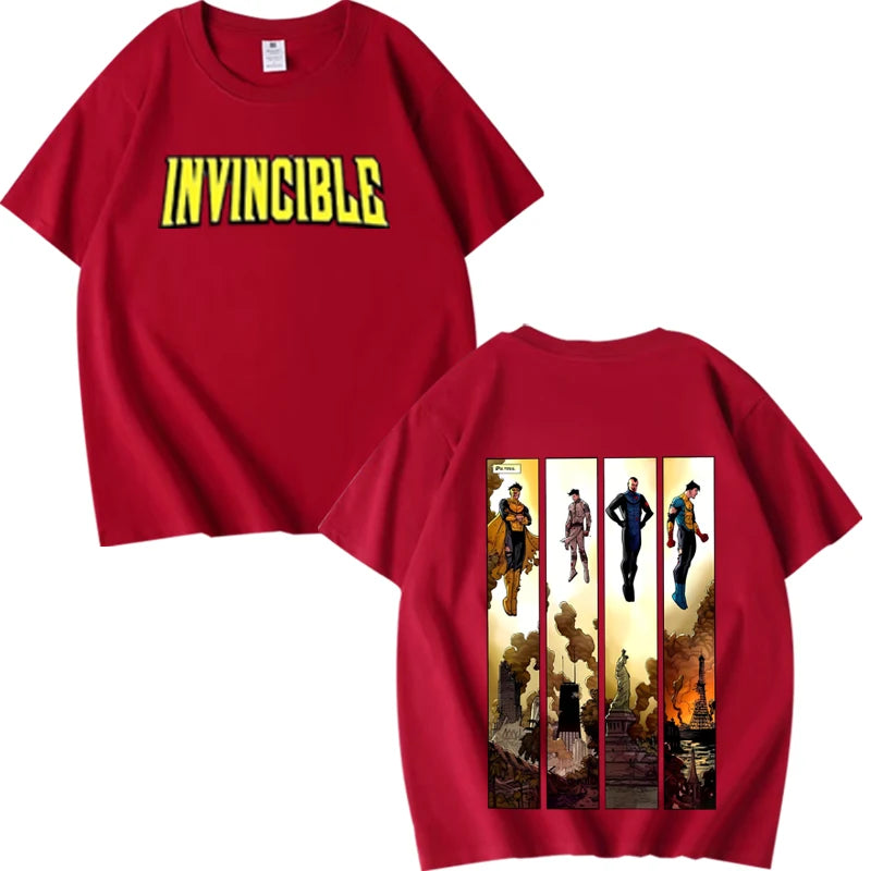 Invincible Variants Comfort Color Invincible vs Conquest T Shirt men women Oversized 100% Cotton Summer manga Unisex print tops