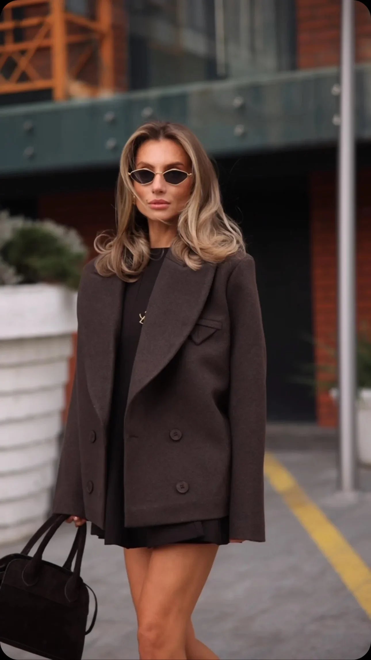 Oversized Wool Jackets Women Casual Cropped Coat Autumn 2025 Solid Color Long Sleeve Double Faced Lady Street Blazer Outerwears