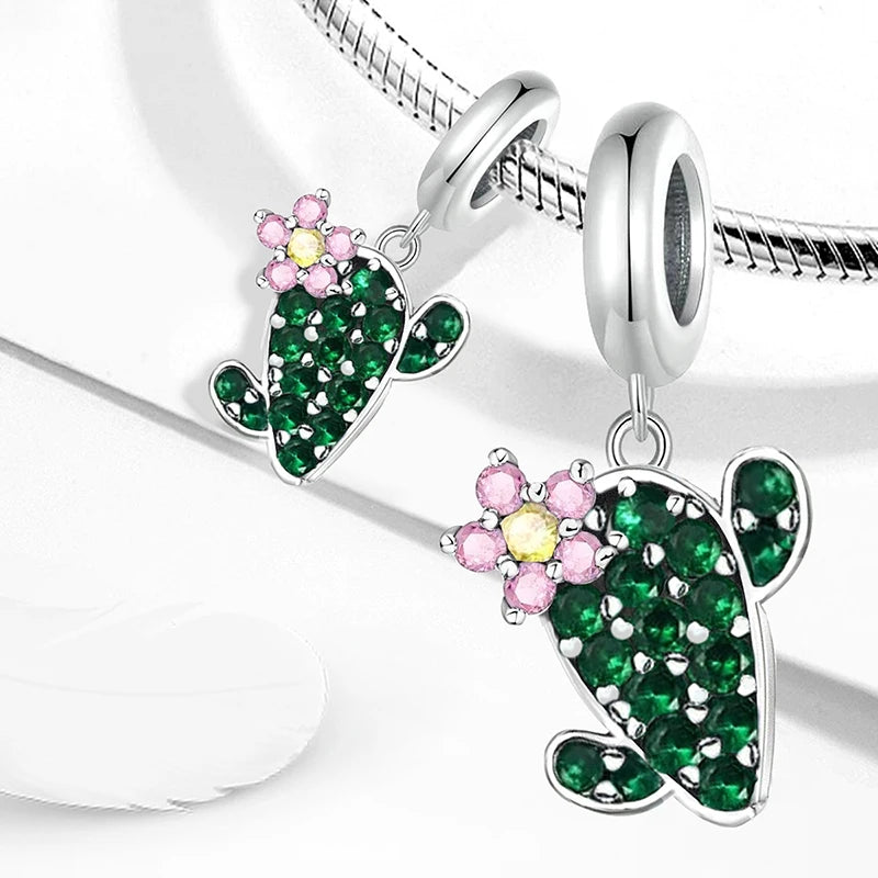 Fit Pan 925 Original Bracelets Love Heart Flower Four Leaf Clover Turtle 925 Silver Charms Beads DIY Birthday Jewelry Gift