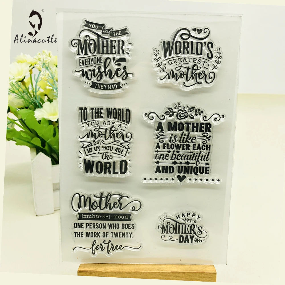 Alinacutle CLEAR STAMPS Halloween Tags DIY Card Scrapbooking Paper Craft Rubber Transparent Silicon Stamps
