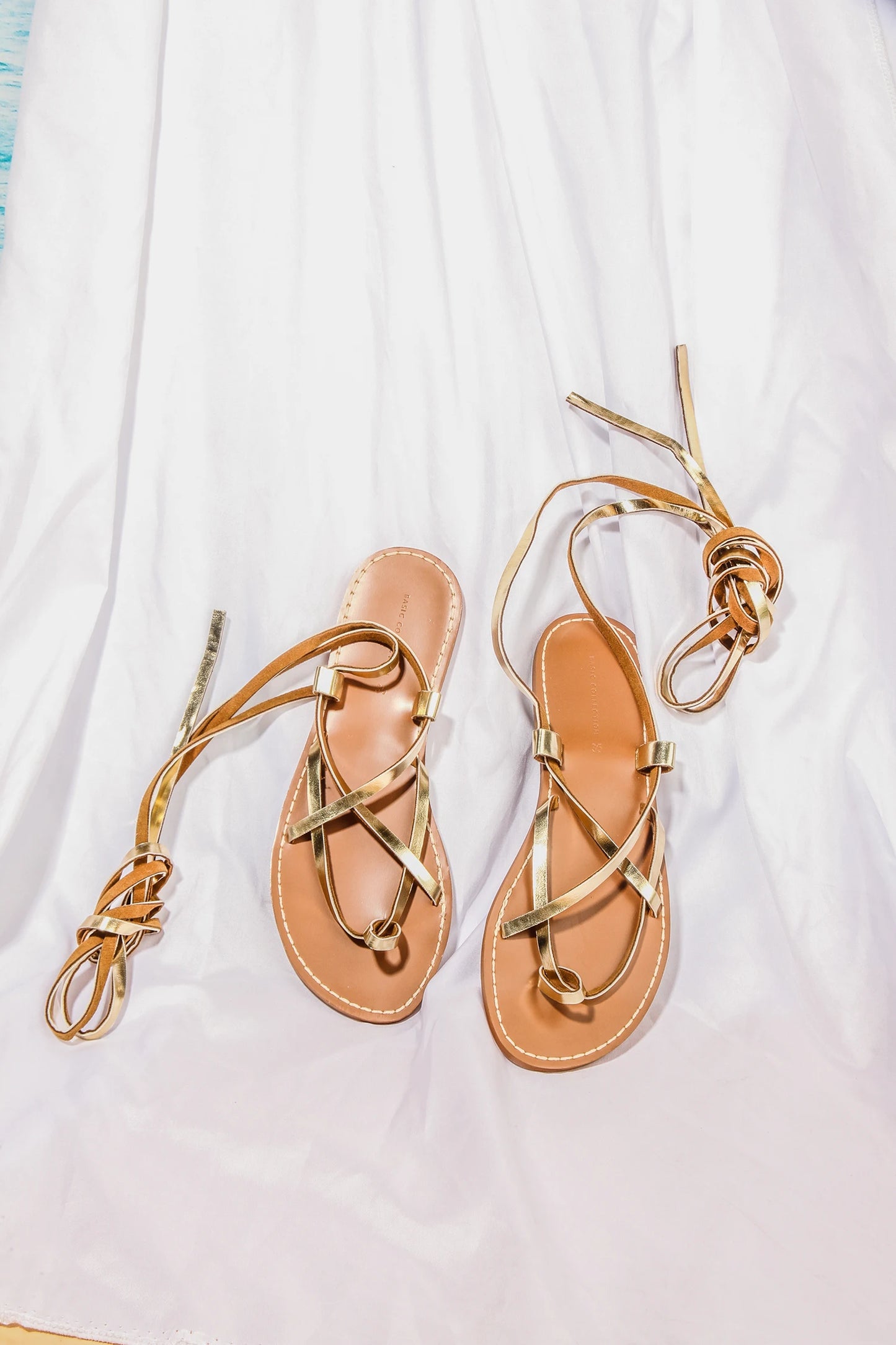 2024 Summer Flip Flops Beach Shoes Women Ankle Strap Roman Sandals Bohemia Style Flats Sandals Gold Soft Leather Sandalias Mujer
