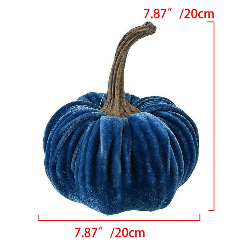 Handmade Velvet Pumpkins, Stuffed Small Pumpkins Artificial Cute Pumpkin Foam Halloween Thanksgiving Decor, DIY, Super Soft Fall
