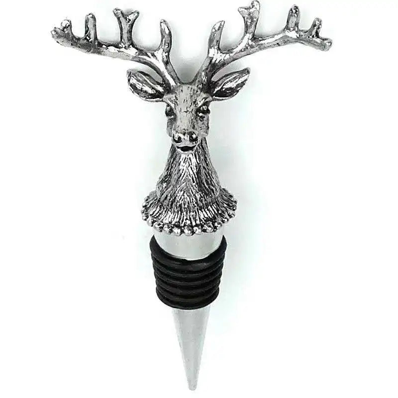 Bottle Stopper Wine Stoppers Deer Beverage Bottle Corks Sealer for Wine Lovers Christmas Halloween Kitchen Bar Tool Accessories