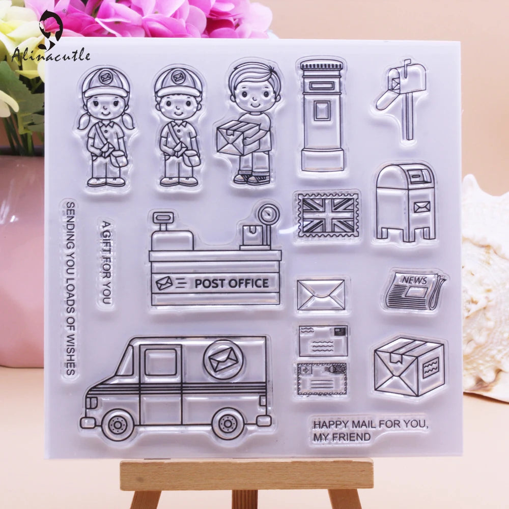 Alinacutle CLEAR STAMPS Halloween Tags DIY Card Scrapbooking Paper Craft Rubber Transparent Silicon Stamps