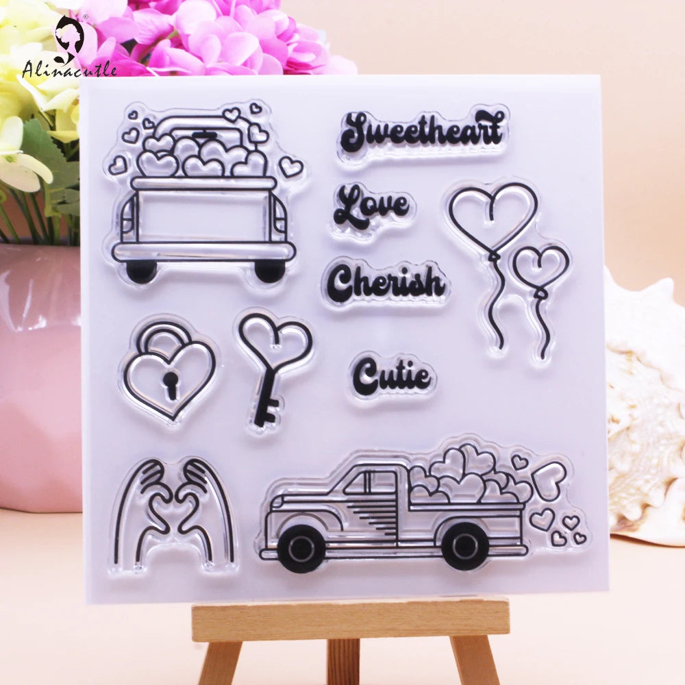 Alinacutle CLEAR STAMPS Halloween Tags DIY Card Scrapbooking Paper Craft Rubber Transparent Silicon Stamps