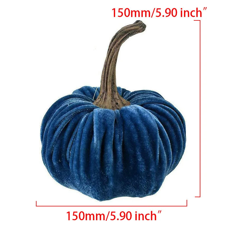 Handmade Velvet Pumpkins, Stuffed Small Pumpkins Artificial Cute Pumpkin Foam Halloween Thanksgiving Decor, DIY, Super Soft Fall