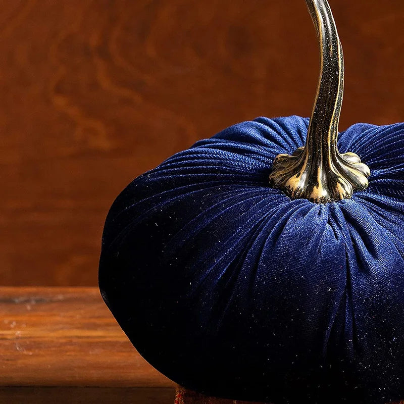 Handmade Velvet Pumpkins, Stuffed Small Pumpkins Artificial Cute Pumpkin Foam Halloween Thanksgiving Decor, DIY, Super Soft Fall