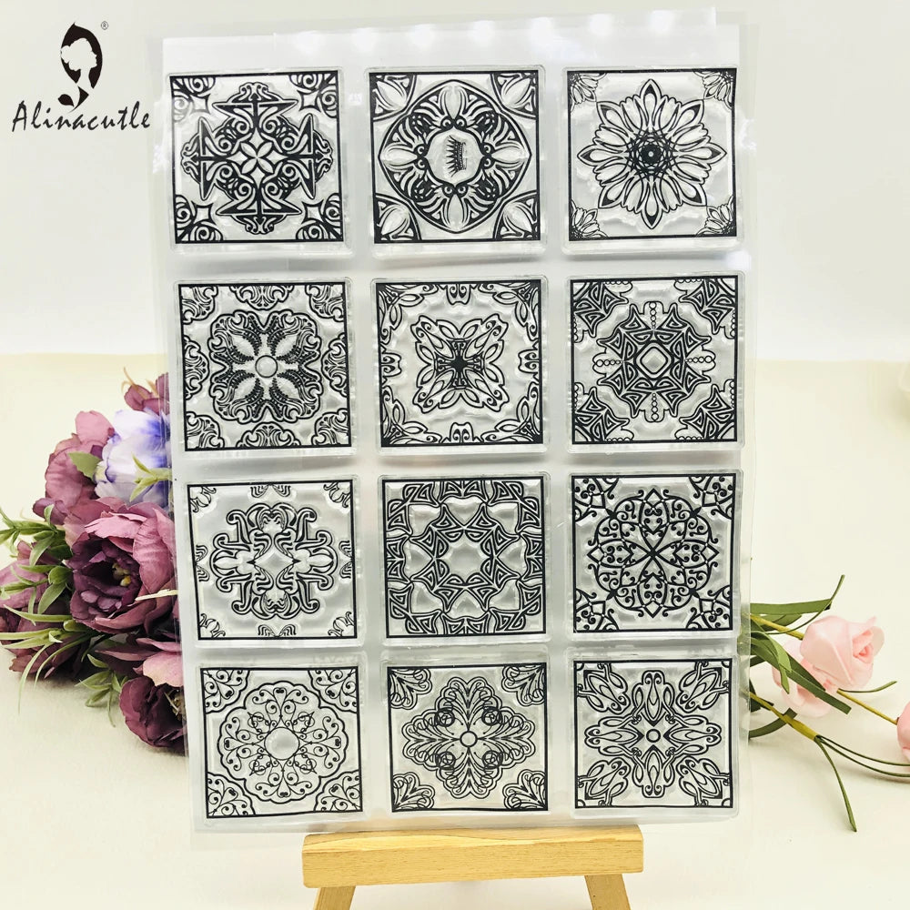 Alinacutle CLEAR STAMPS Halloween Tags DIY Card Scrapbooking Paper Craft Rubber Transparent Silicon Stamps