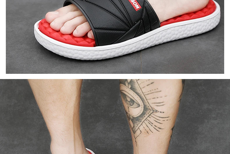 Summer Men Big Size Indoor EVA Massage Slippers Men's Slides House Room Home Shoes Soft Slipers Chausson Homme Pantoufle 48 49
