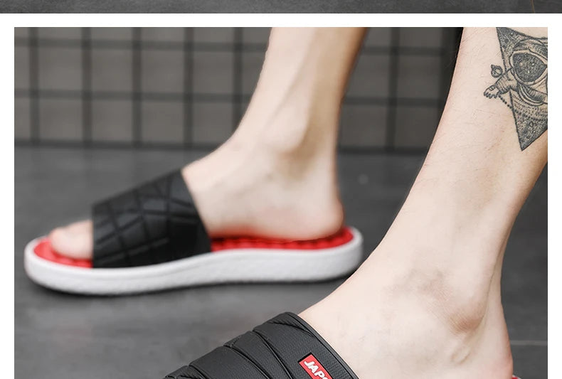 Summer Men Big Size Indoor EVA Massage Slippers Men's Slides House Room Home Shoes Soft Slipers Chausson Homme Pantoufle 48 49