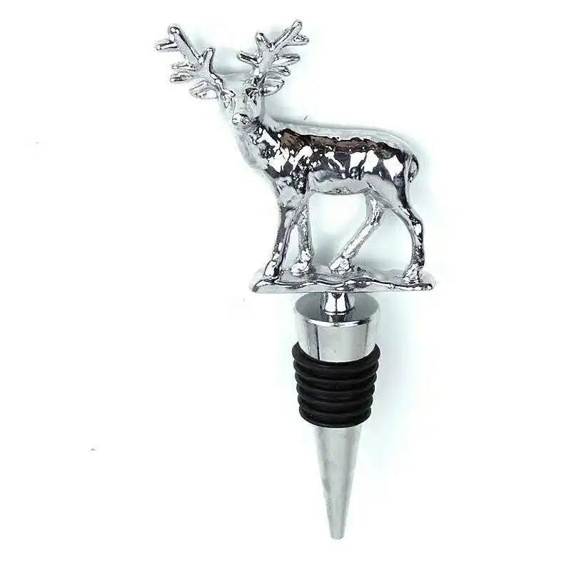 Bottle Stopper Wine Stoppers Deer Beverage Bottle Corks Sealer for Wine Lovers Christmas Halloween Kitchen Bar Tool Accessories