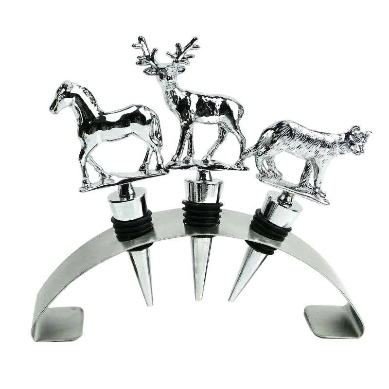 Bottle Stopper Wine Stoppers Deer Beverage Bottle Corks Sealer for Wine Lovers Christmas Halloween Kitchen Bar Tool Accessories