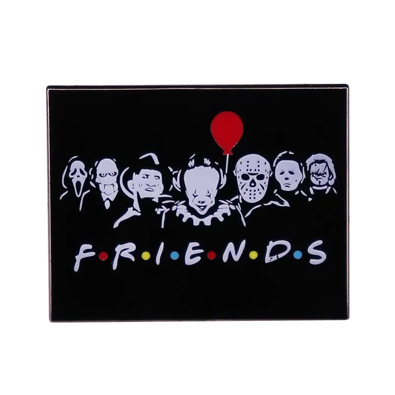 NEW Gothic Enamel Pins Halloween Terror Metal Brooch   Send Friend Fans Boutique Medal Gift Fashion Anime Badges Collecting