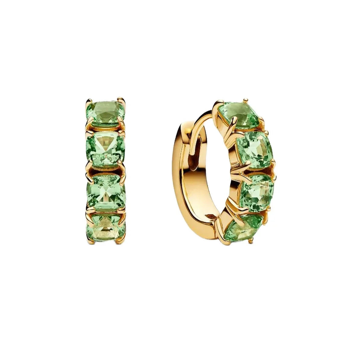 Sparkling Colorful Hoop Earrings 925 Sterling Silver Hypoallergenic Jewelry Embellished With Zircon Elegant Luxury Style Female